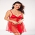 M4043-KIRMIZI T�L FANTEZ� GECEL�K