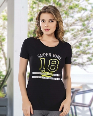 H-9005 %100 PAMUK COTTON BAYAN T-�H�RT